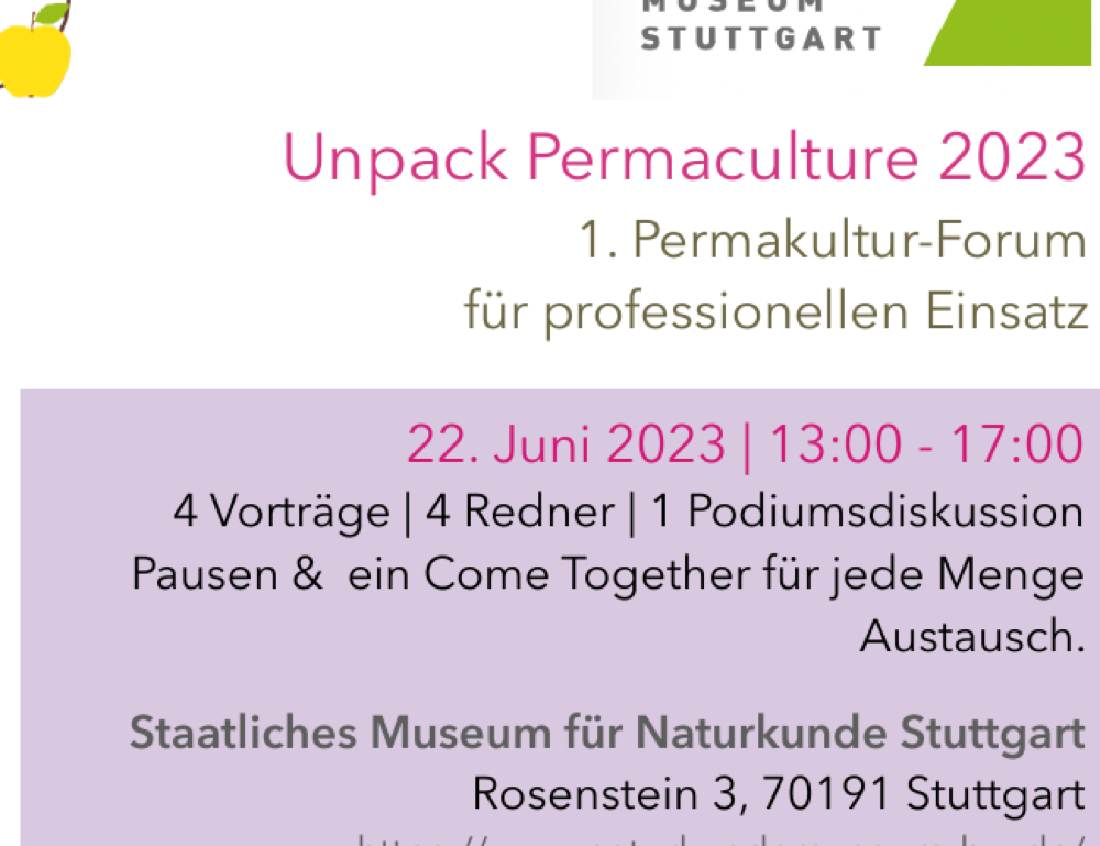 Flyerausschnitt der Konferenz Unpack Permaculture 2023